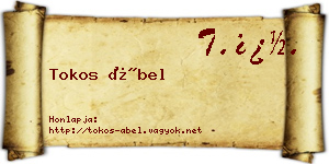 Tokos Ábel névjegykártya