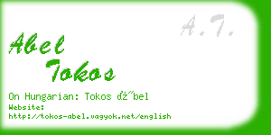 abel tokos business card